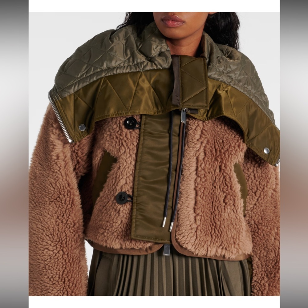 Sacai Fleece Cropped Jacket NWT